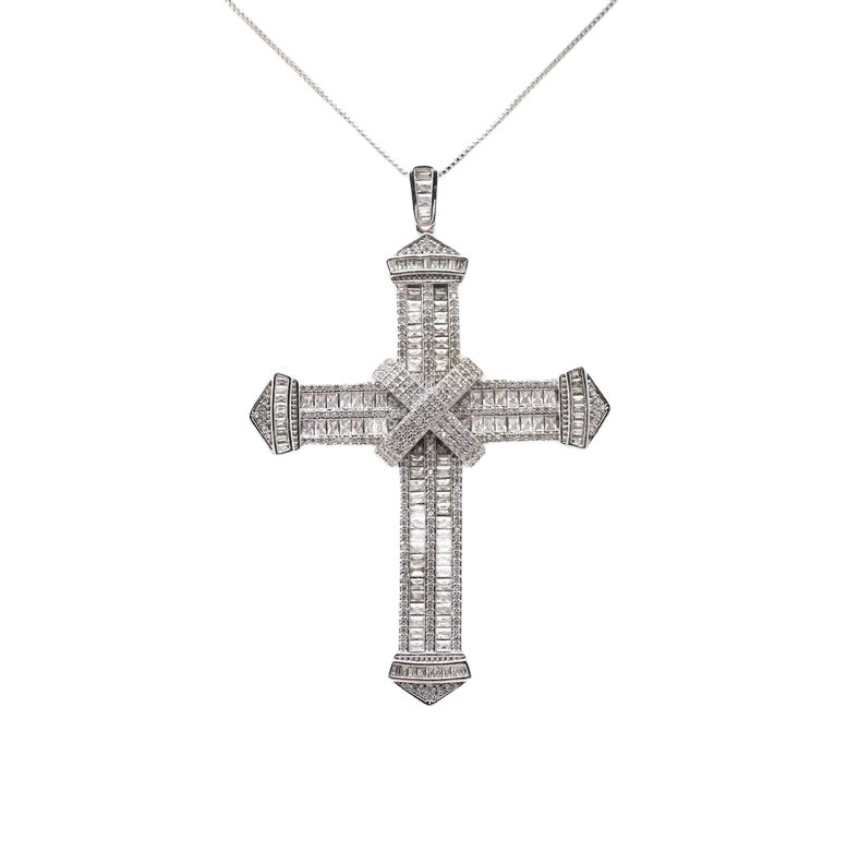 Tie Cross Necklace