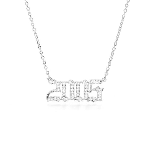 Birth Year Necklace - Silver