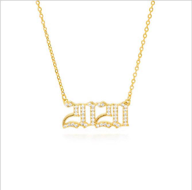 Birth Year Necklace - Gold