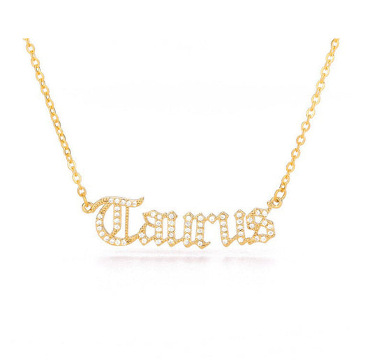 Zodiac Star Sign Necklace - Gold