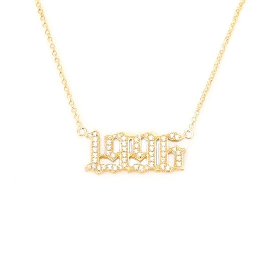 Birth Year Necklace - Gold